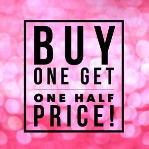 BUY 1 GET THE CHEAPER ITEM ½ OFF! 💕